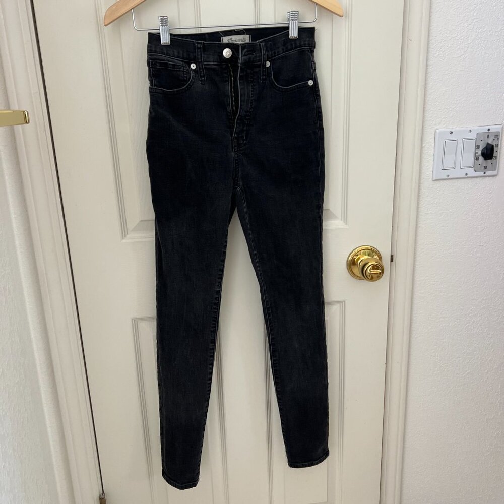 Madewell Washed Black High Rise Skinny Jean Size 25 Great Condition